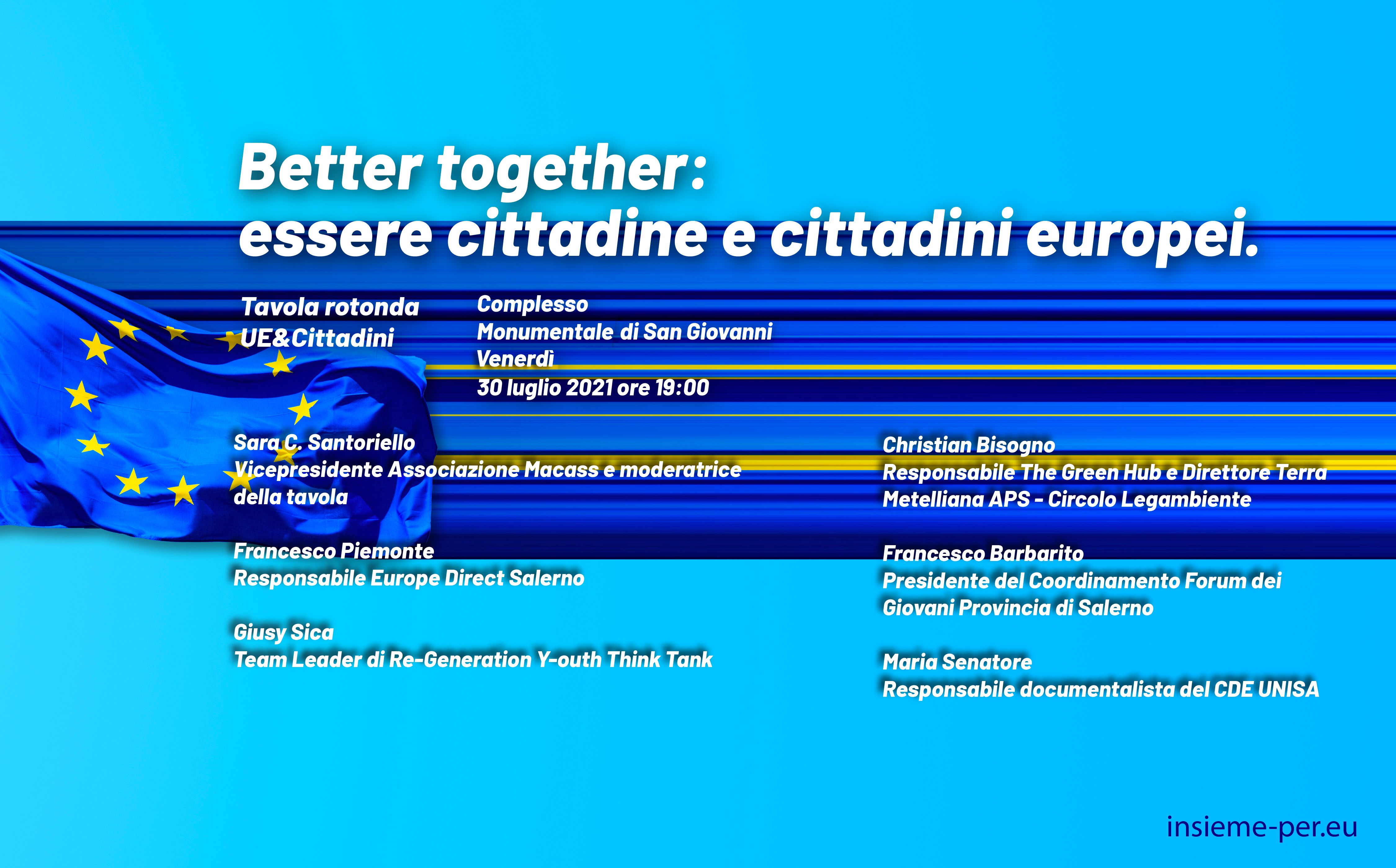 Better together: essere cittadine e cittadini europei”: al MACFest la tavola rotonda insieme-per.eu